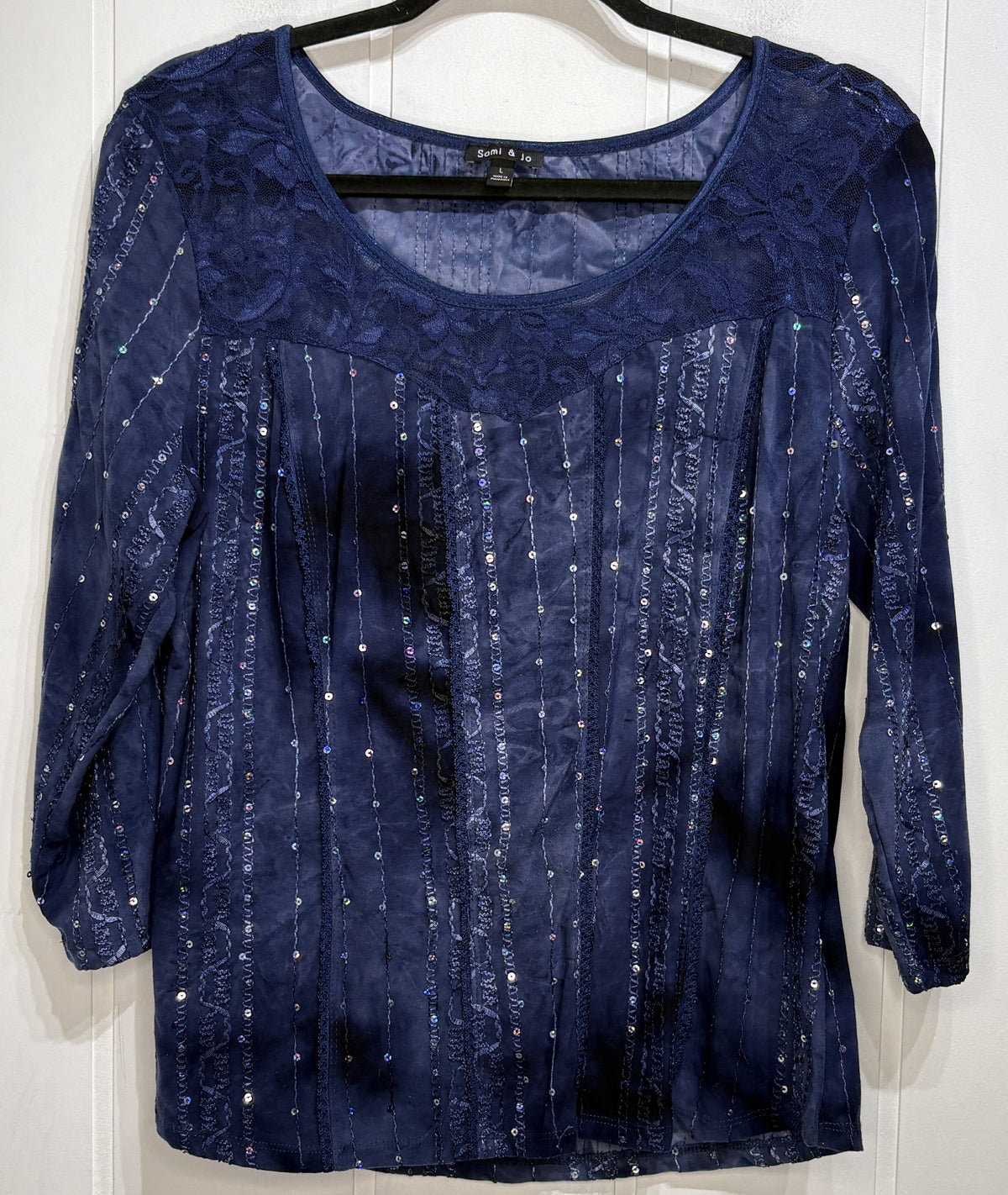 Sami & Jo Sequin Lace Blouse