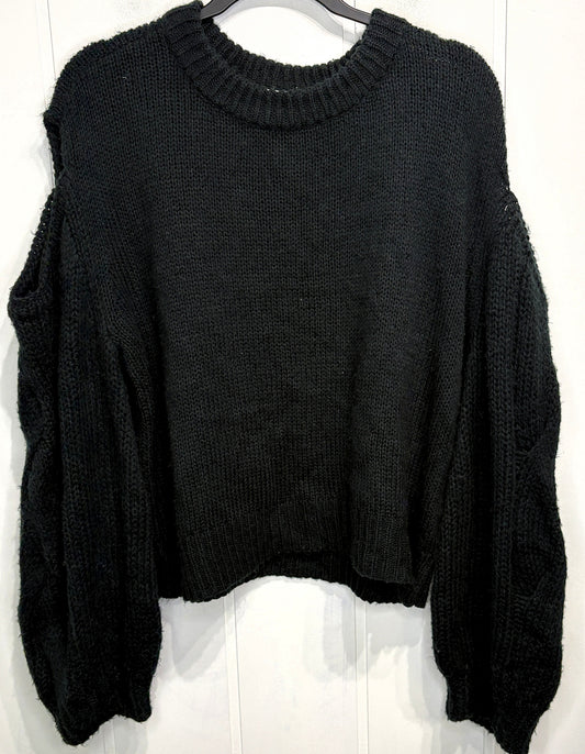 525 Cutout Shoulder Chunky Sweater