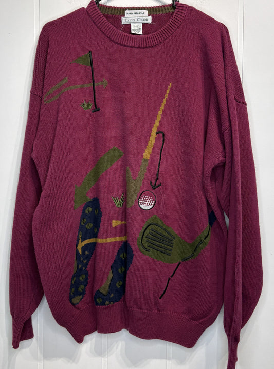 Men's Vintage Izod Golf Print Sweater