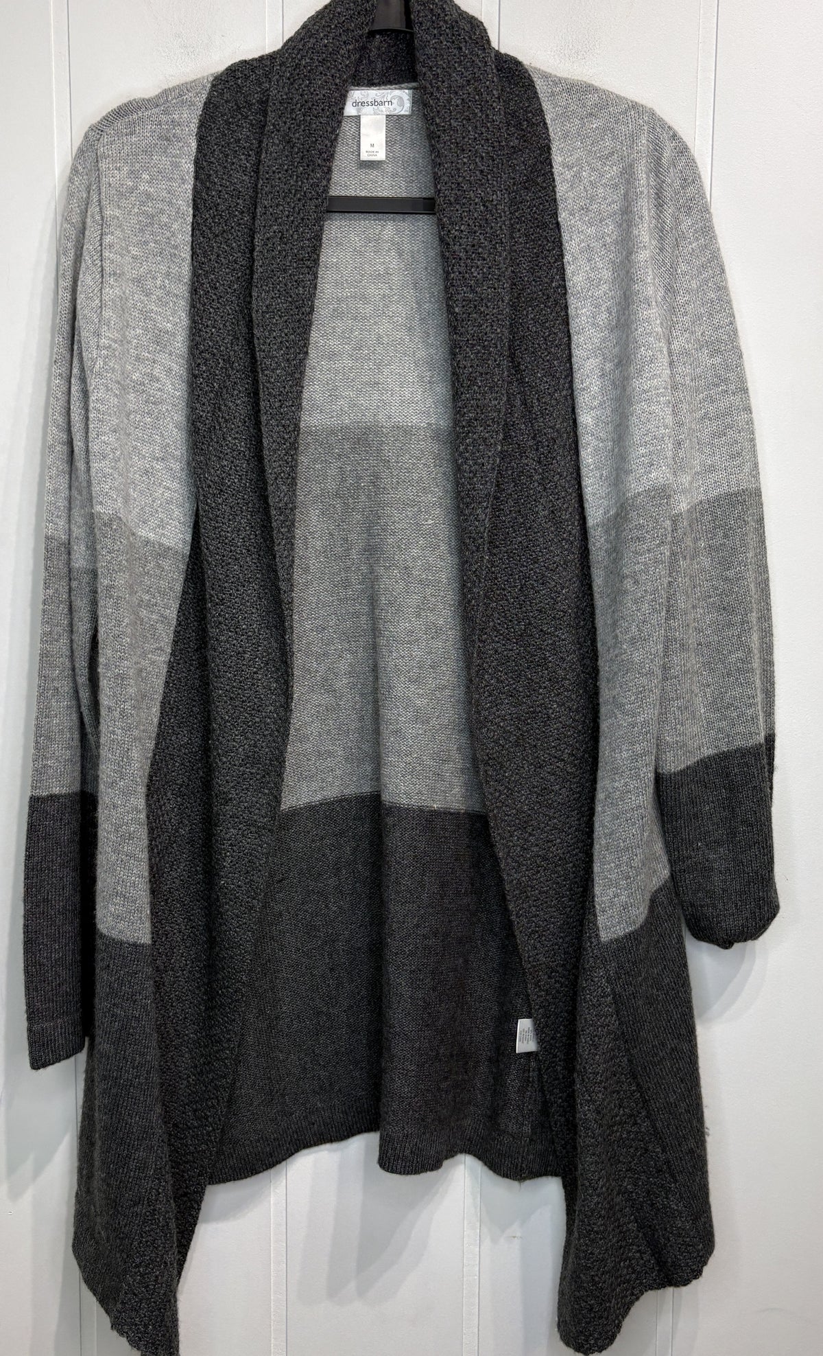 Dressbarn Open Colorblock Cardigan