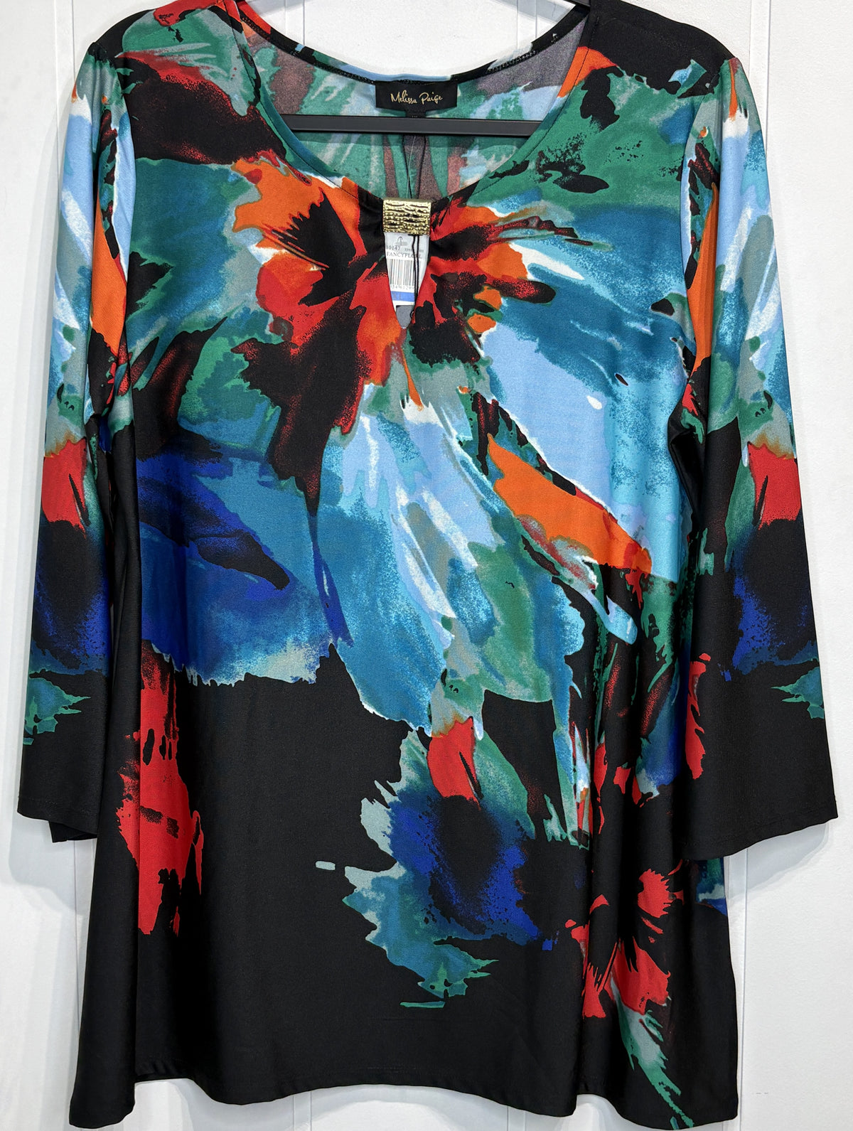 Melissa Paige Flower LS Blouse