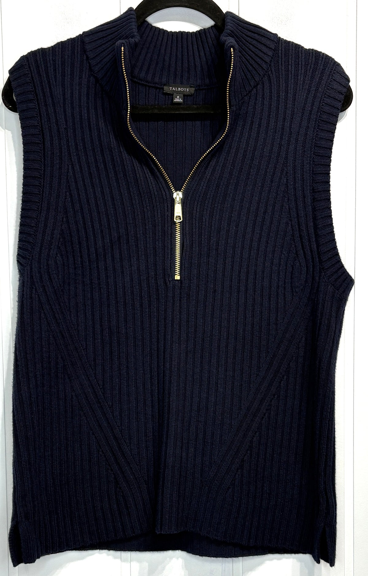 Talbots Half Zip Sweater Vest