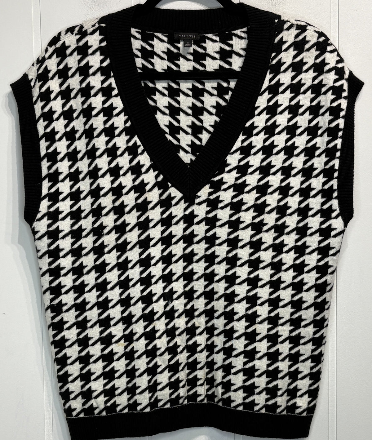 Talbots Houndstooth Sweater Vest