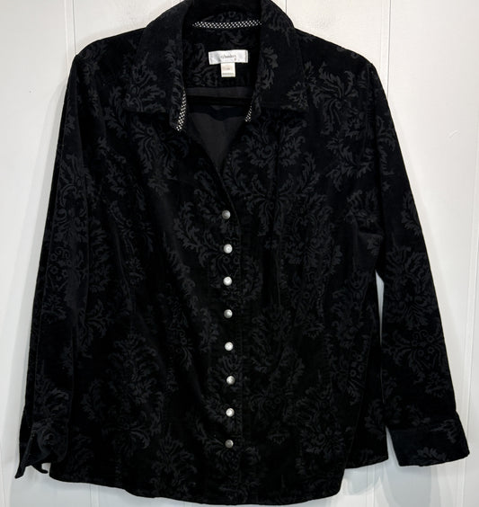 Cj Banks Velvet Paisley Jacket