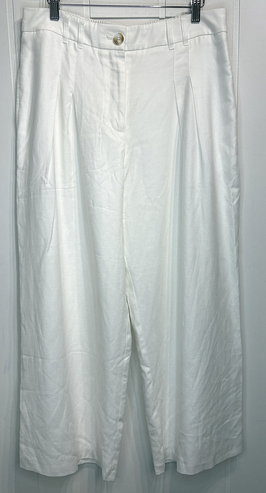 Nine West Pleated Wide Linen Pants