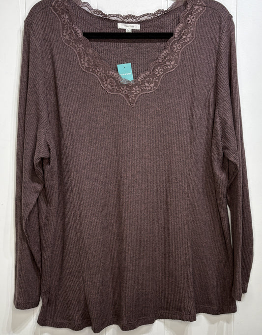 Maurices Lightweight Top w/Lace Neckline
