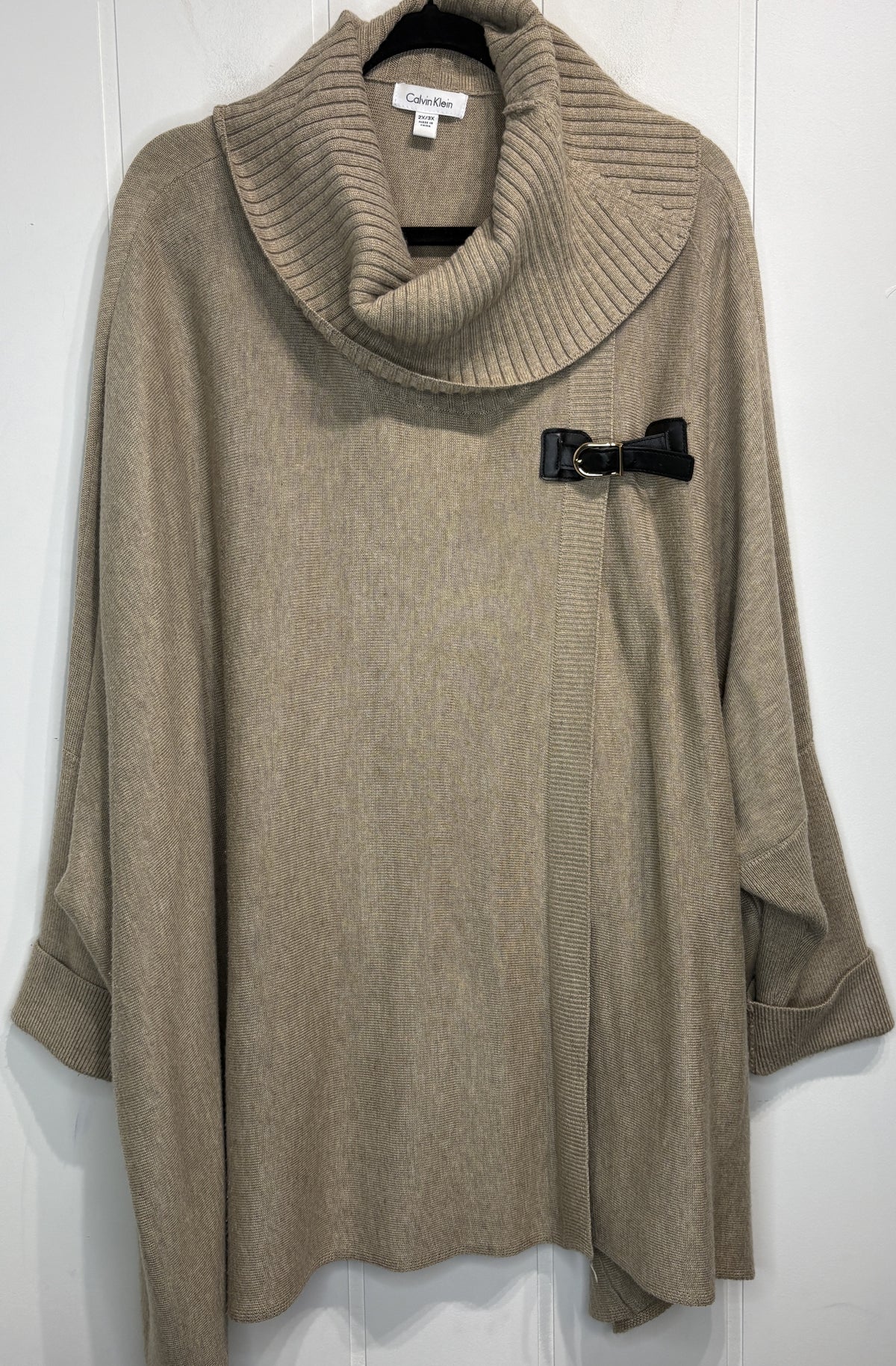 Calvin Klein Cowl Neck Sweater Poncho