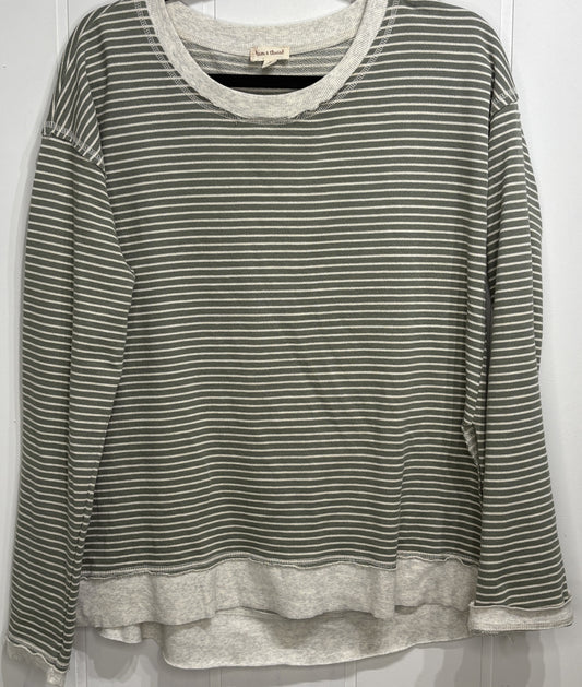 Lightweight Striped Sweater w/Side Slits