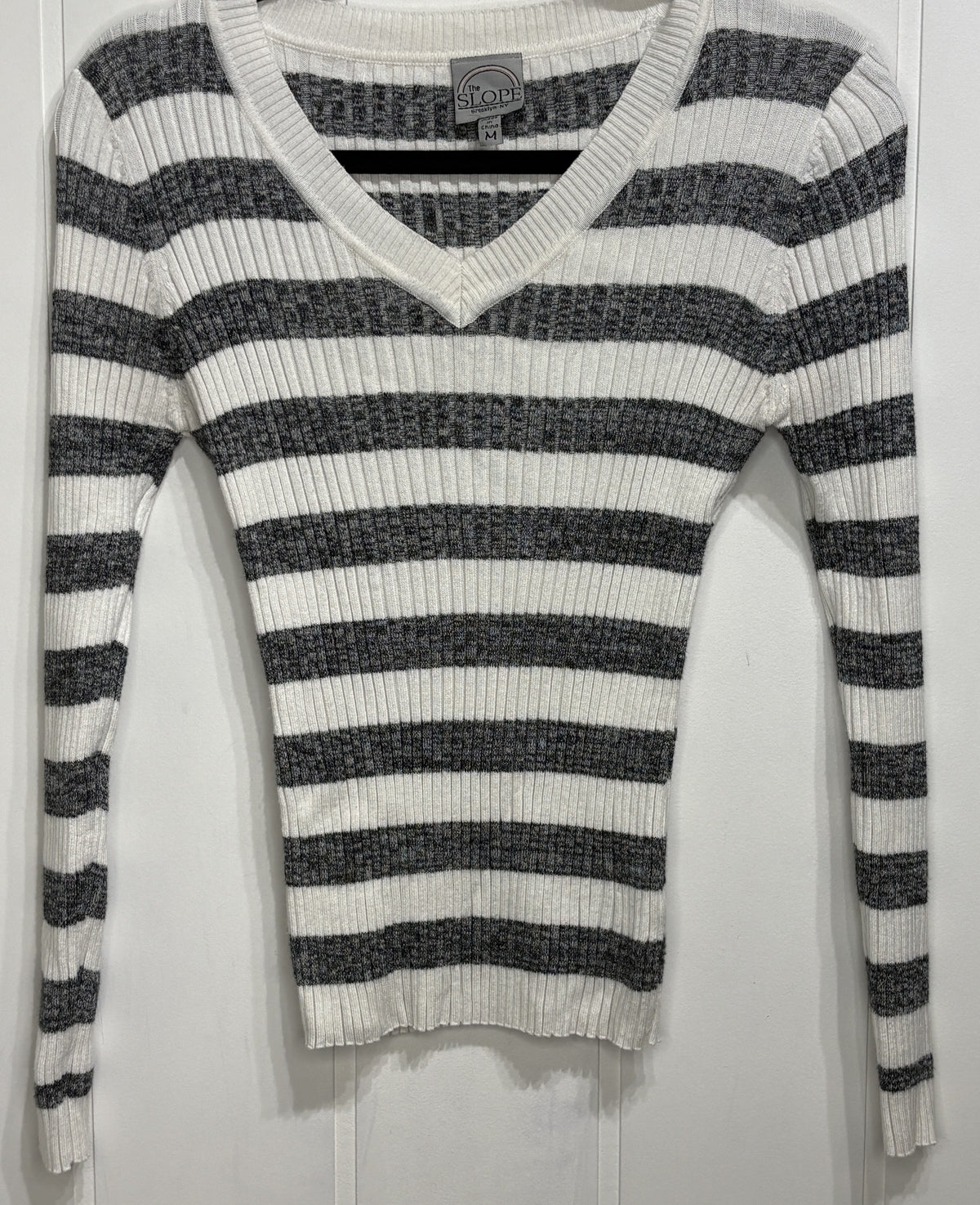 The Slope Striped Ribbed Sweater
