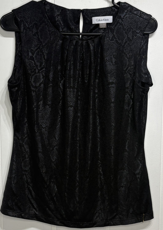 Calvin Klein Sleeveless Snake Blouse