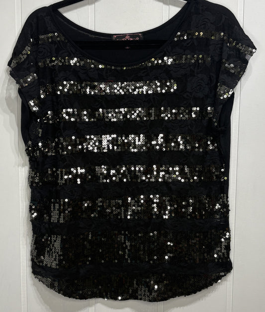 Almost Famous Sequin Stripe Top