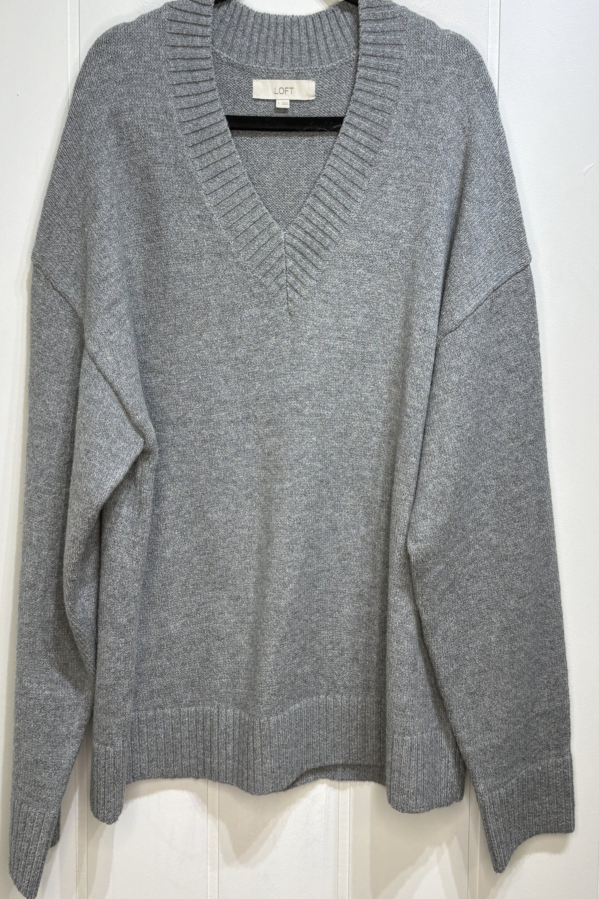 Loft Oversized Ribbed Hem Sweater