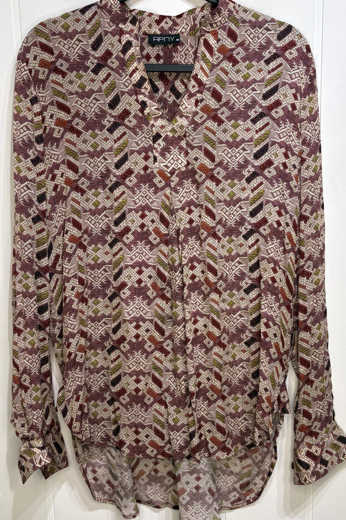 APNY Geometric Print Blouse