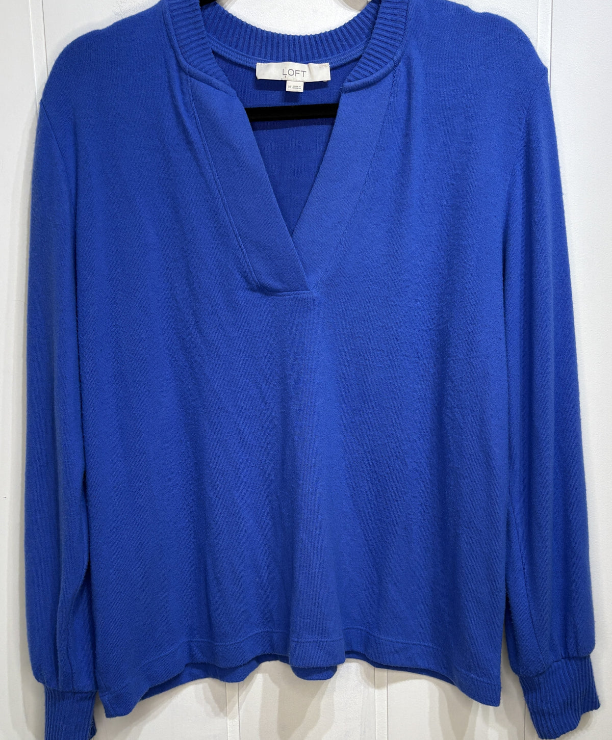 LOFT V-Neck Fleece Sweater