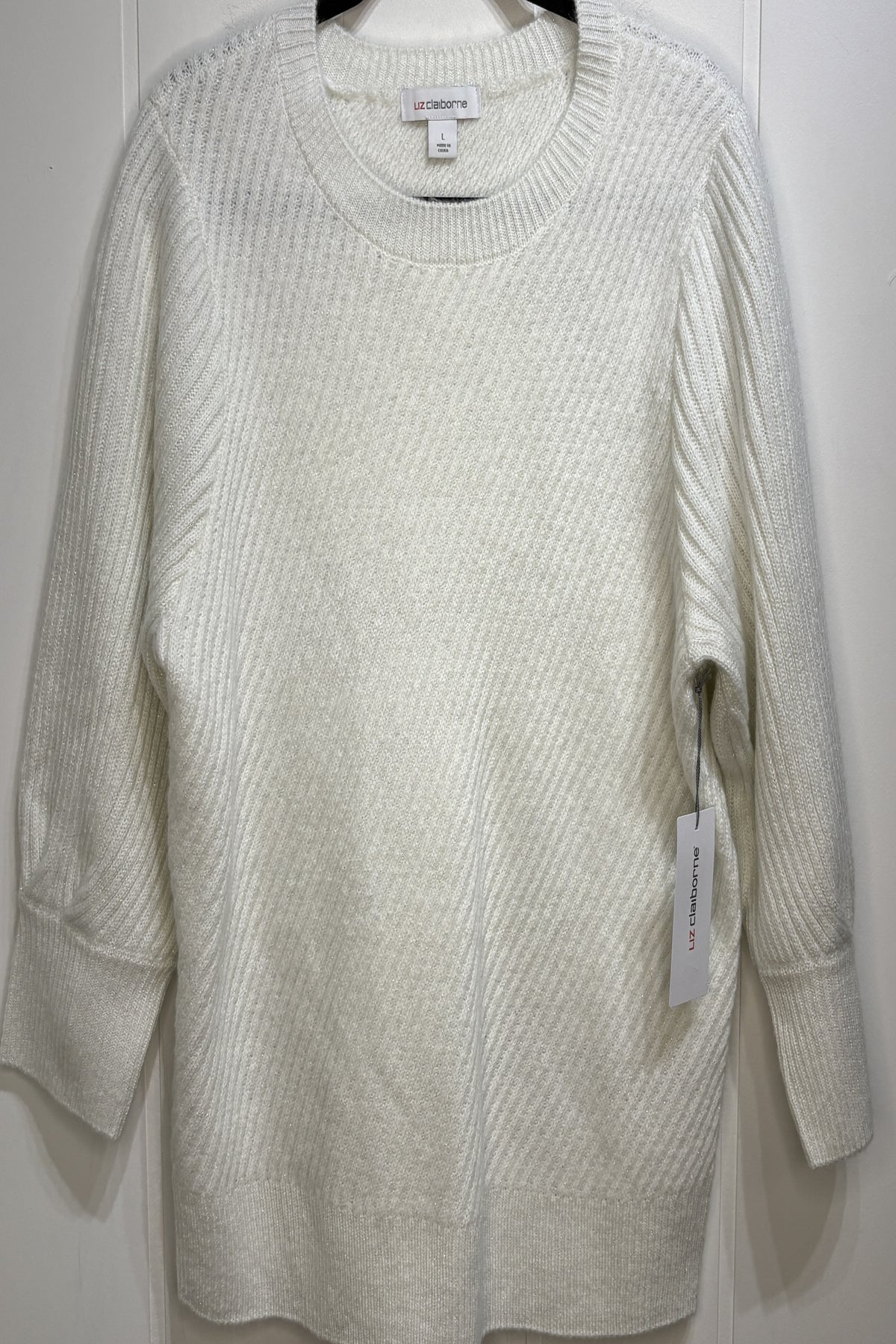 Liz Claiborne Sparkly Ribbed Sweater