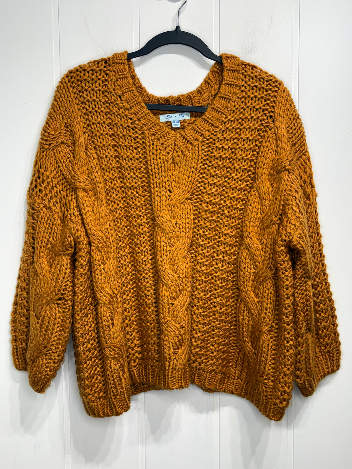 She+Sky Cable Knit Sweater