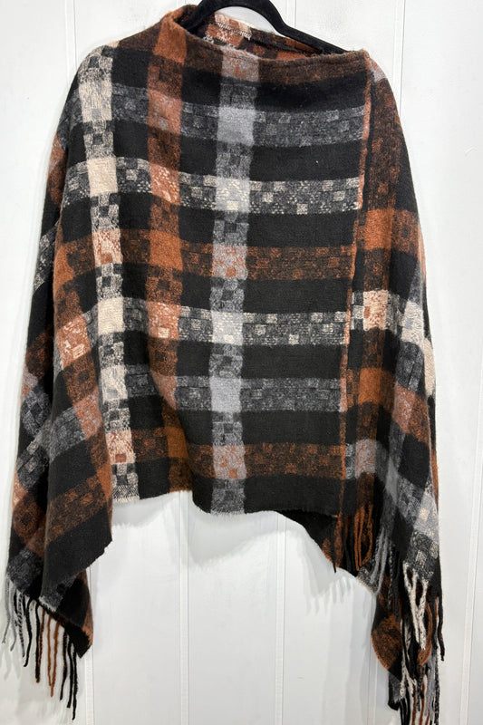Plaid Poncho