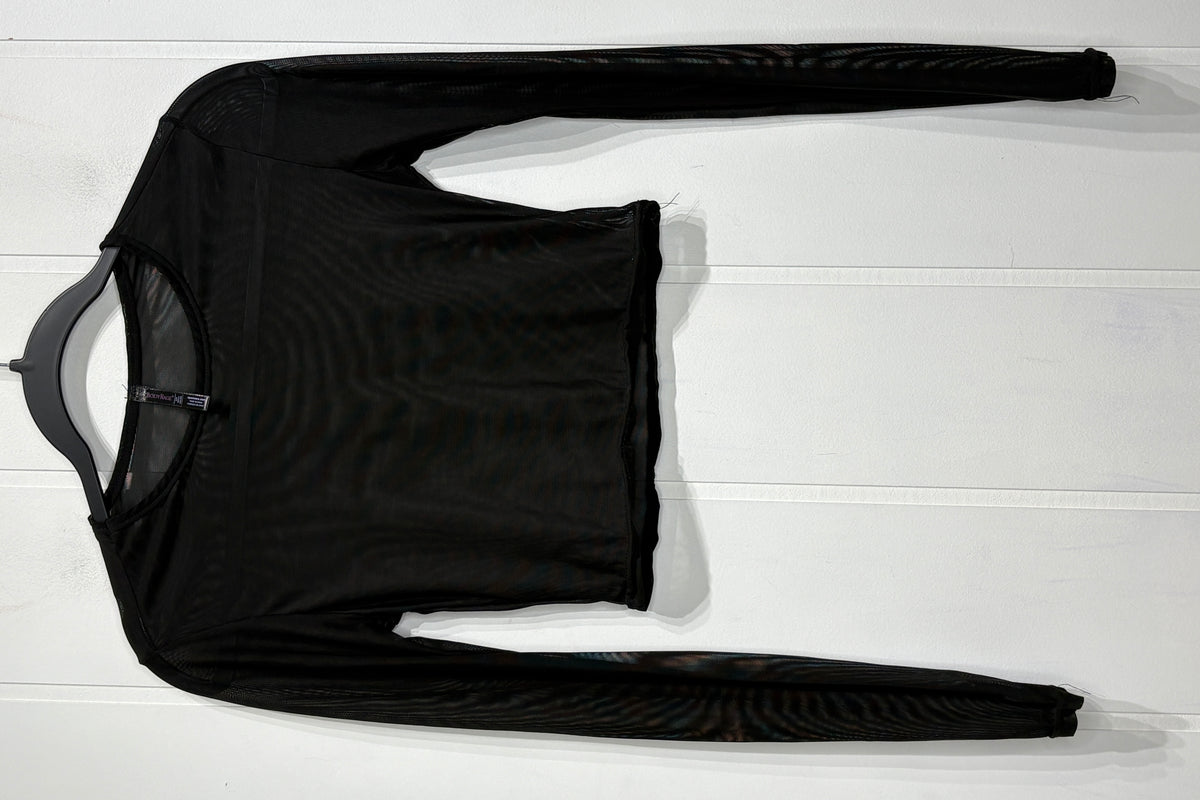 Cropped Sheer Long Sleeve