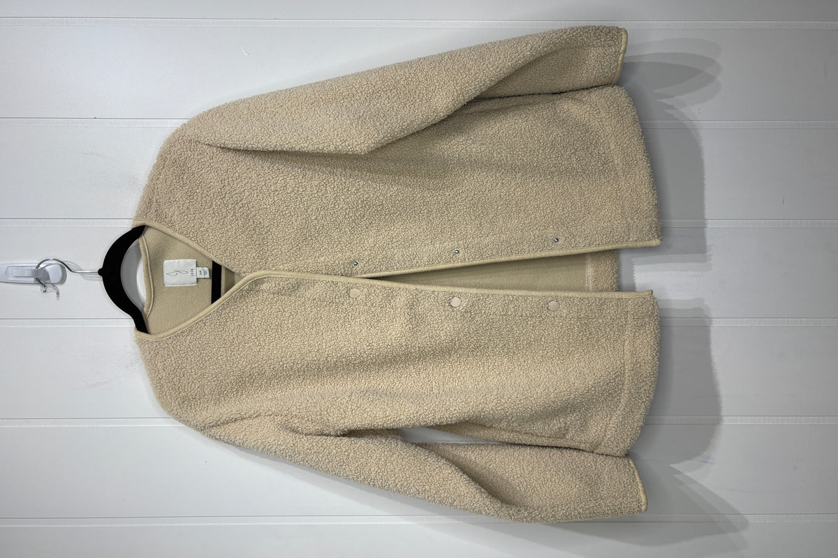 Teddy Fleece Snap Front Jacket