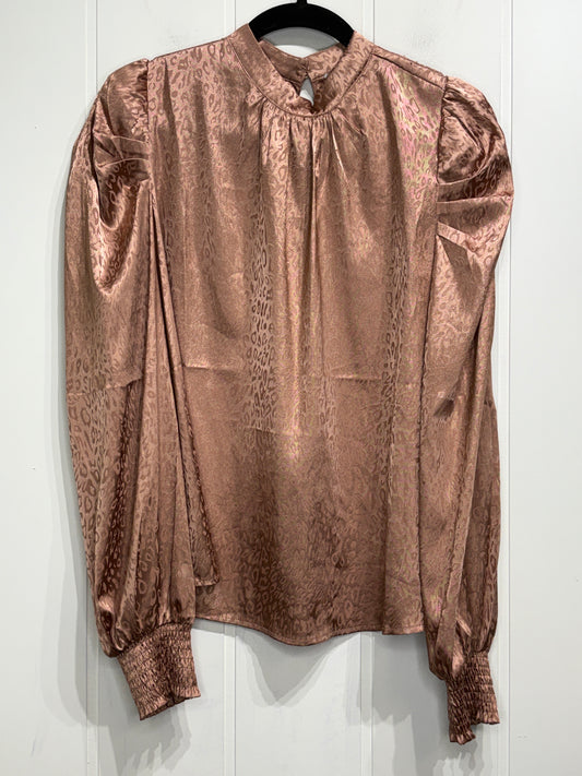 Satin Animal Print Long Sleeve