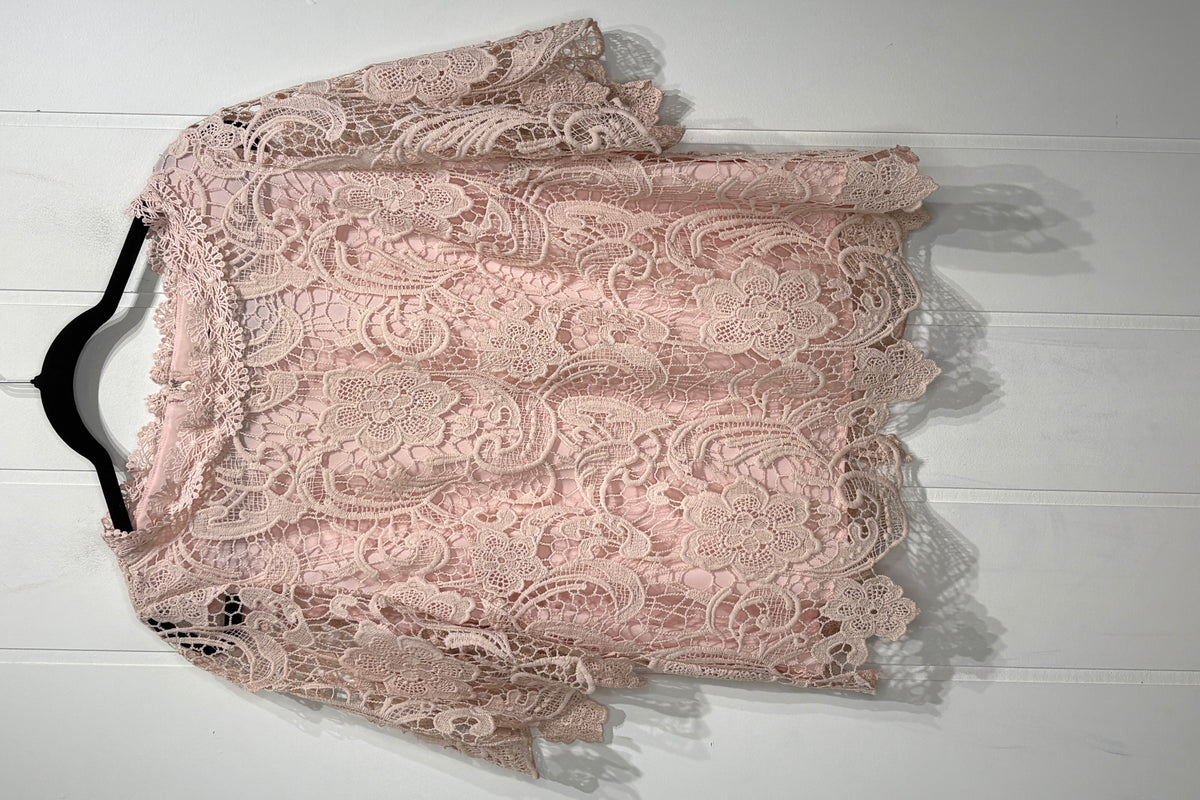 Floral Lace Overlay Top