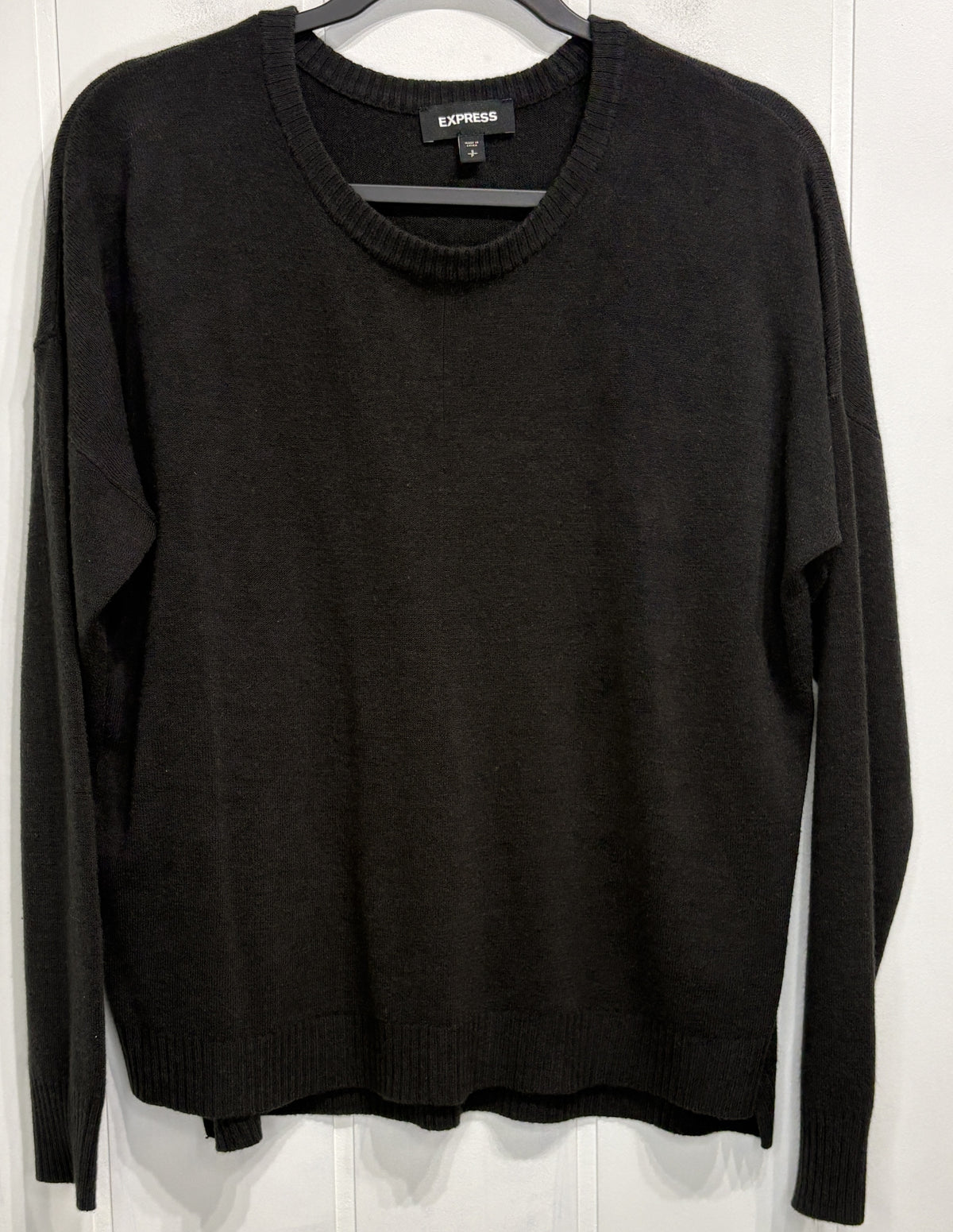 Express LS Ribbed Hem Sweater