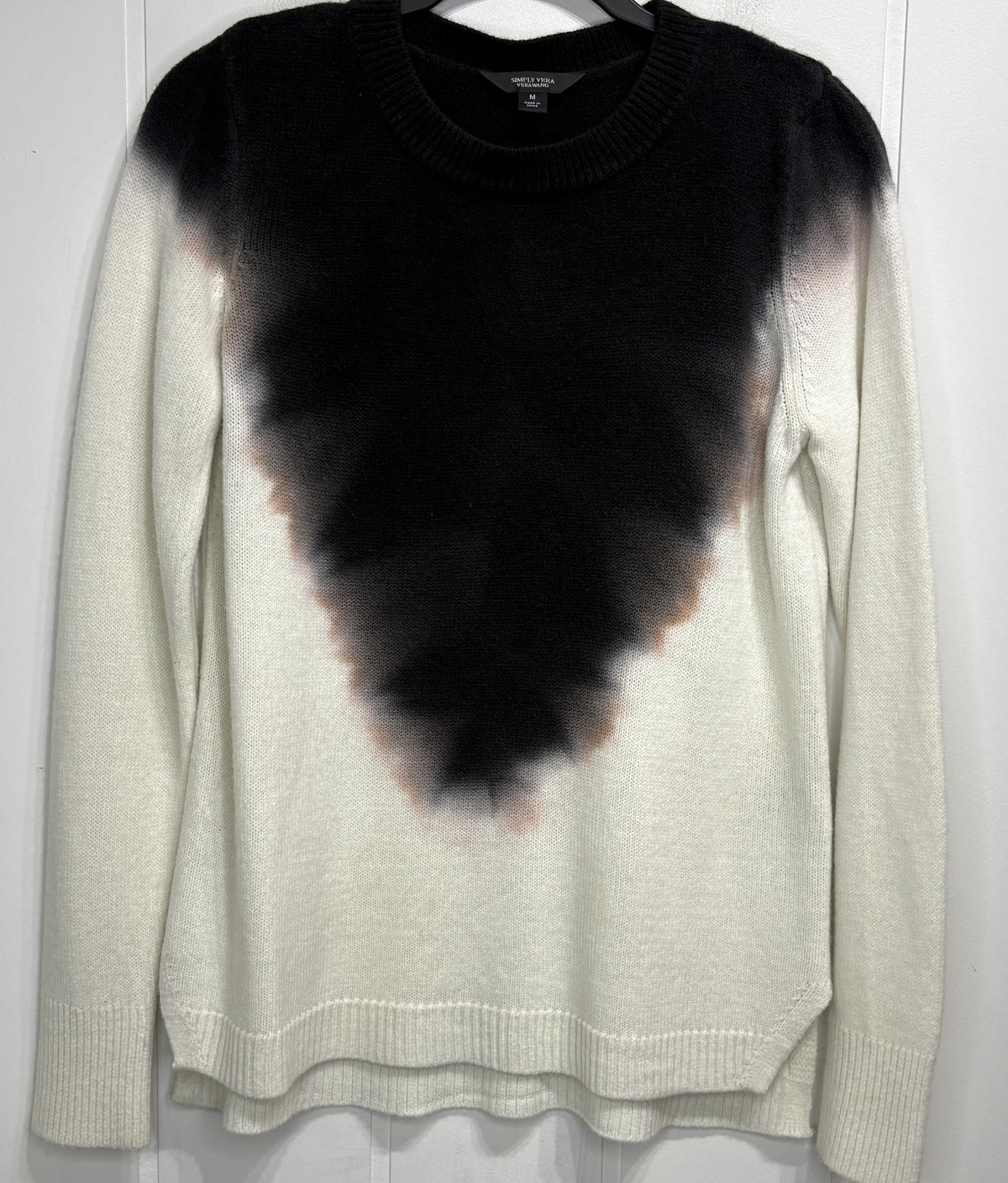Simply Vera Wang Tie-Dye V Sweater