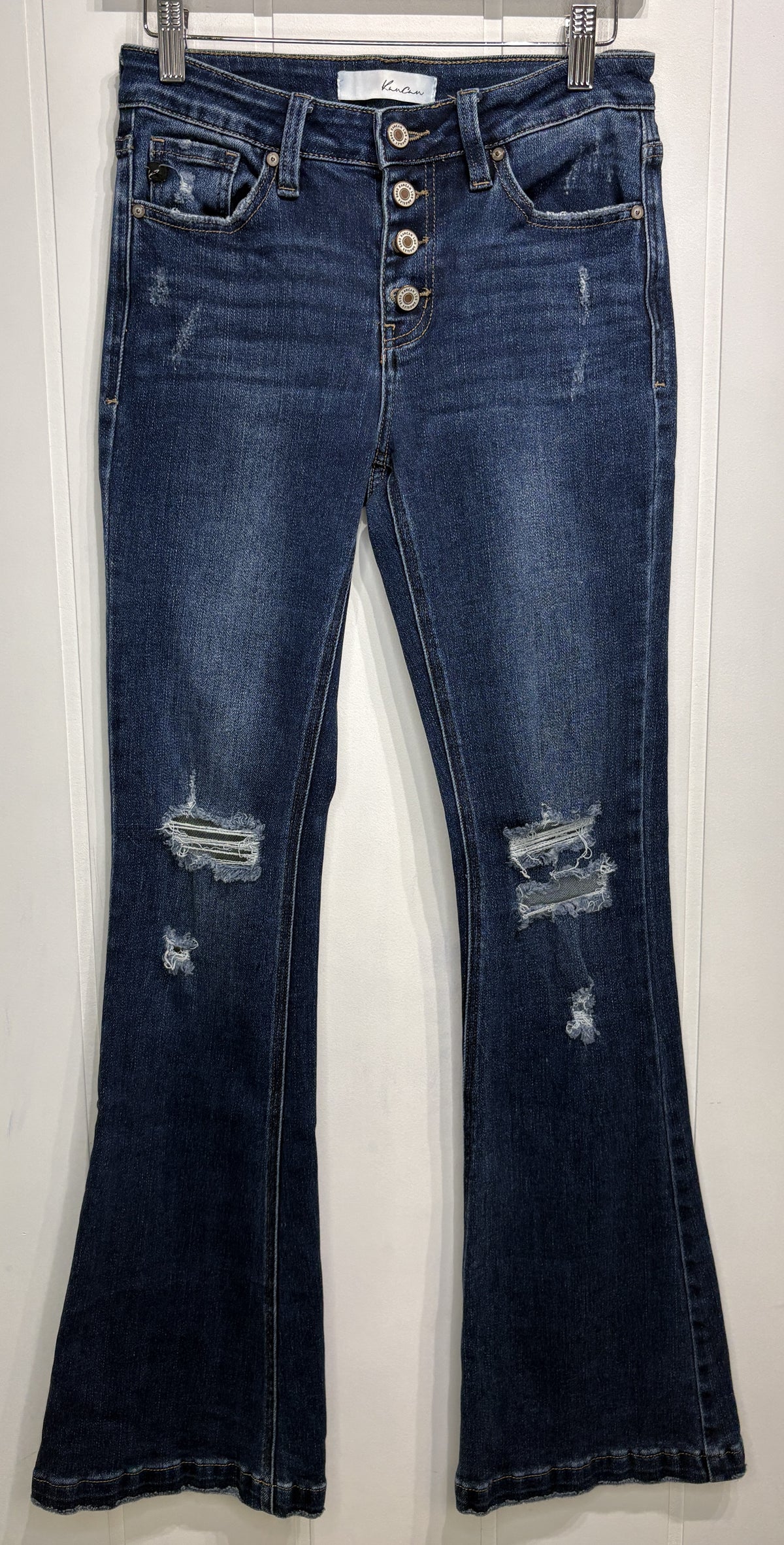 KanCan Distressed Flare Jeans
