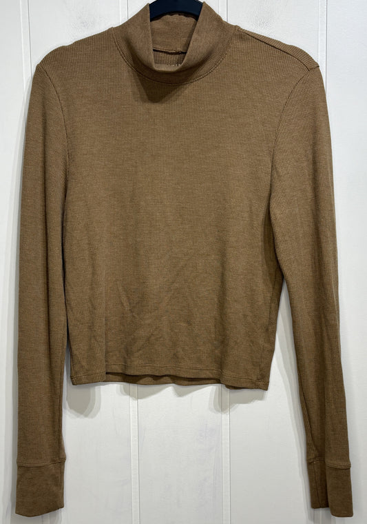 AE Waffle-knit Cropped LS Top