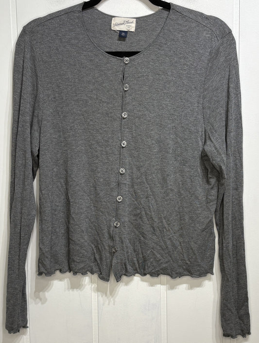 Universal Thread Ruffle Hem Button Shirt