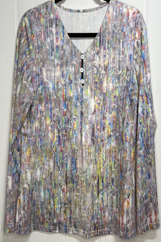 Kaleidoscope Print LS Blouse