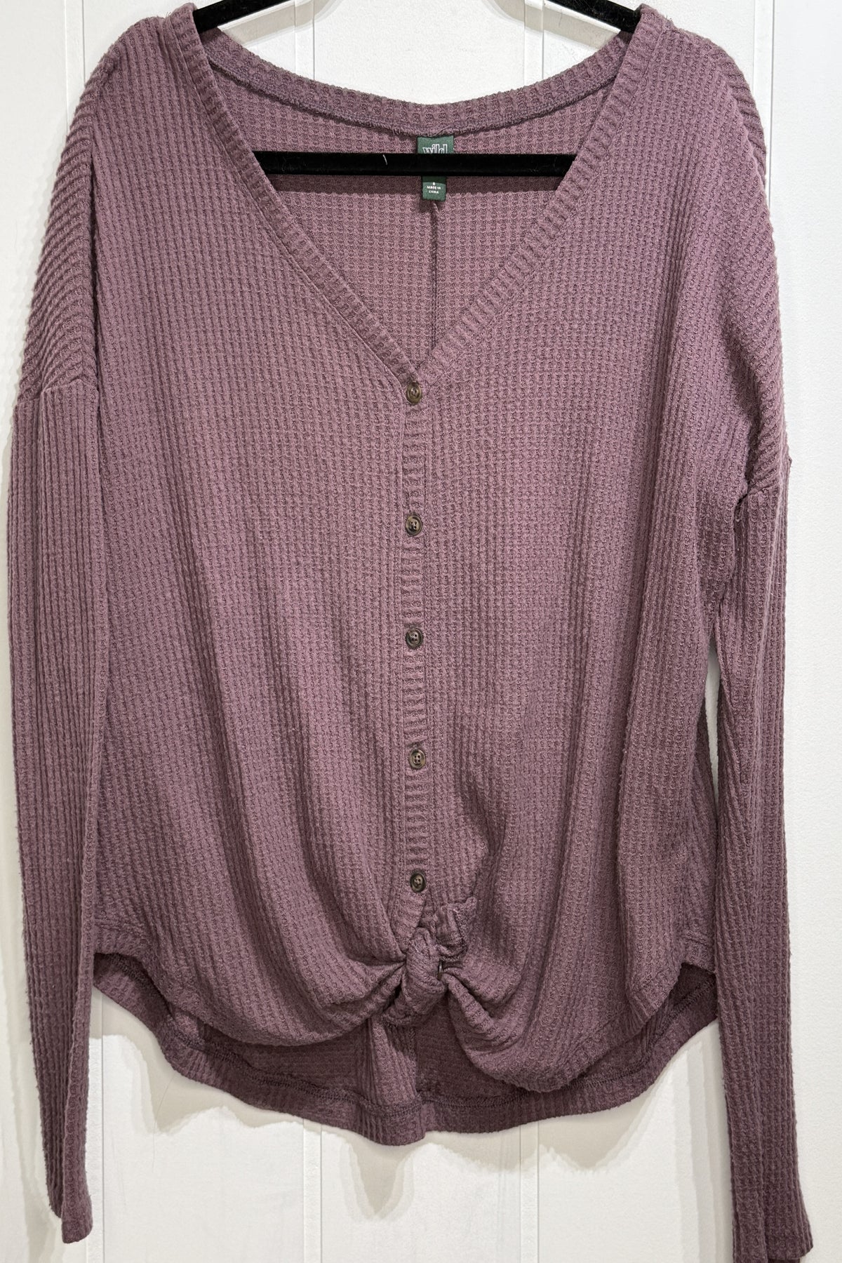 Wild Fable Waffle-knit Button Top