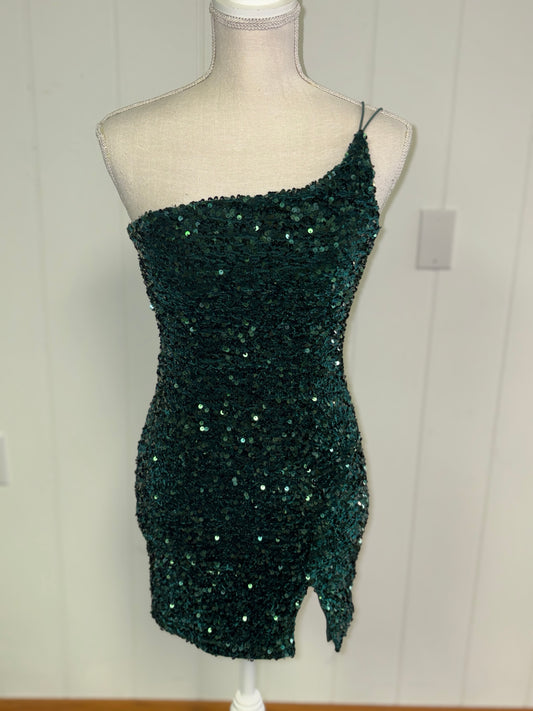 Formal Dress Sequin One Shoulder