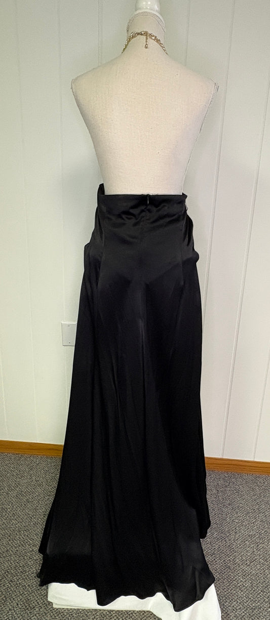 Formal Satin Crepe Halter Dress