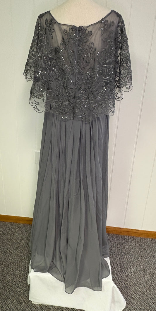 Formal Long Stitched Flower Dress