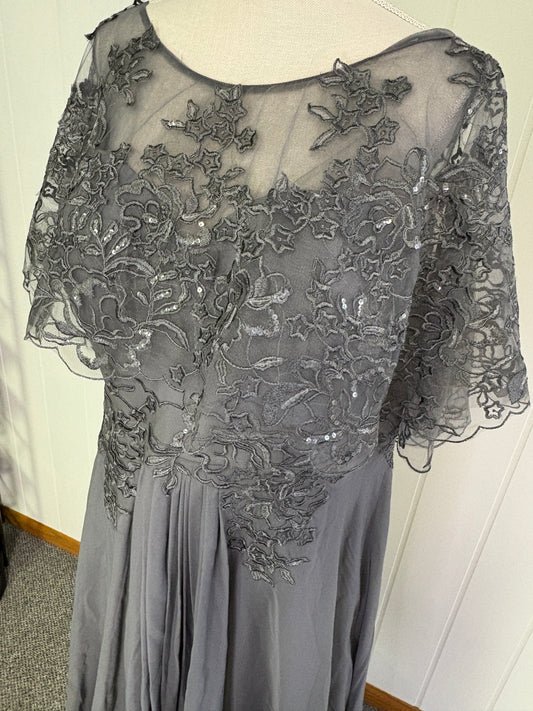 Formal Long Stitched Flower Dress