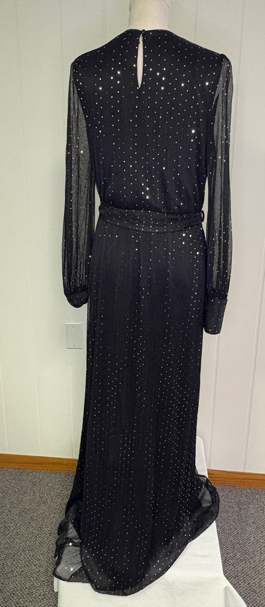 Formal Sheer Sequin LS Dress