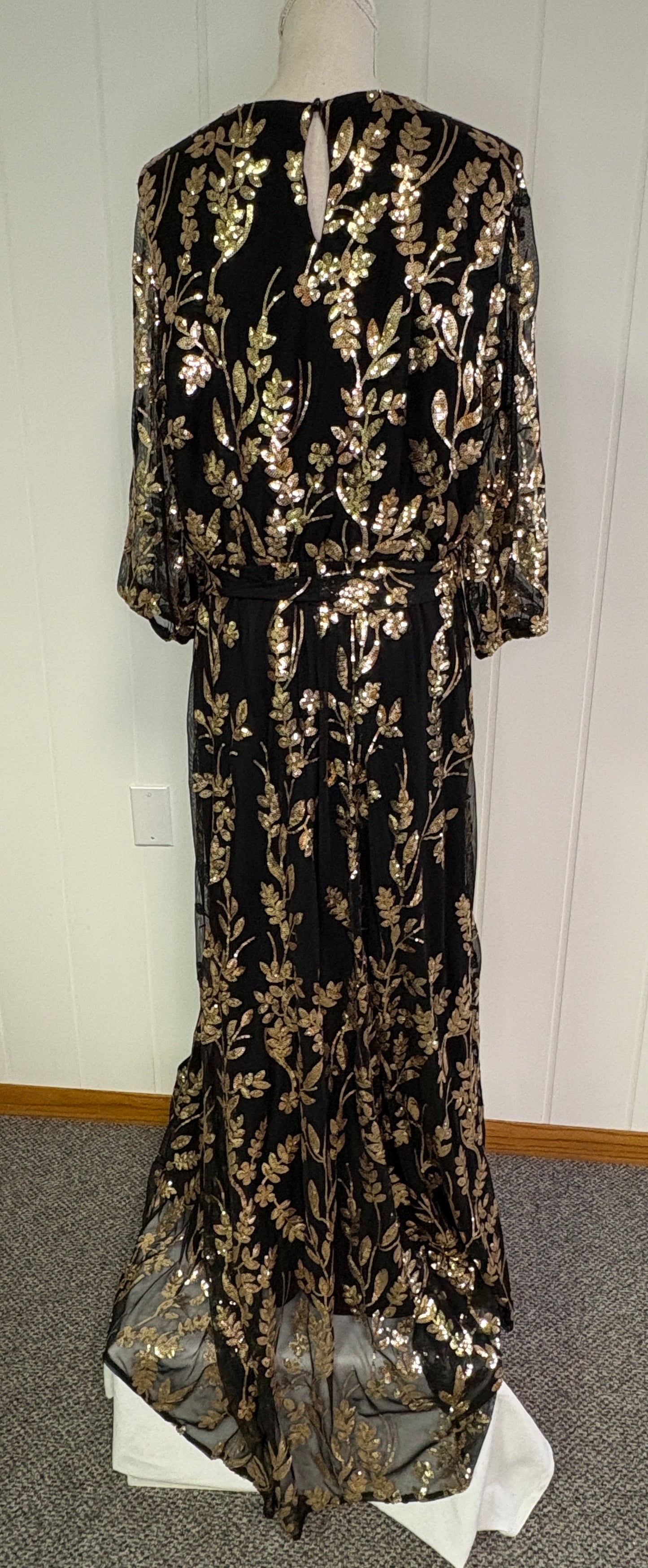 Formal Dress with Leaf Sequins