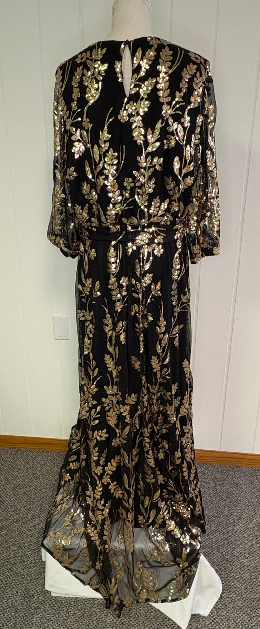 Formal Dress with Leaf Sequins