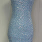 Formal Spaghetti Strap Sequin Dress