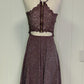 Formal Dress Sparkly Lace Cutout