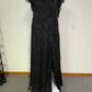 Formal Dress Long Slit Ruffle Sleeves