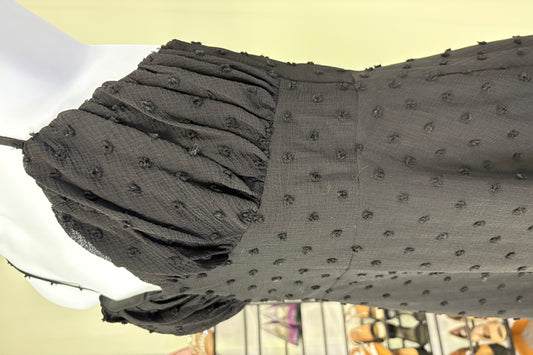 Formal Dress Short with Stitched Dots