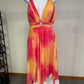 Formal Diamond Center Criss-Cross Back Dress