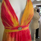 Formal Diamond Center Criss-Cross Back Dress