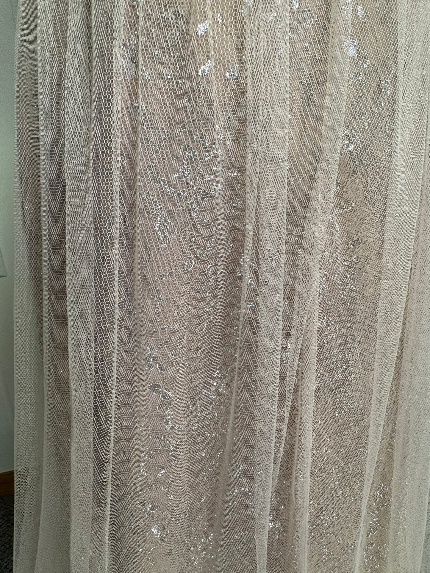 Formal Dress Mesh Overlay Strapless