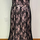 Formal Dress Lace Overlay Halter Neck