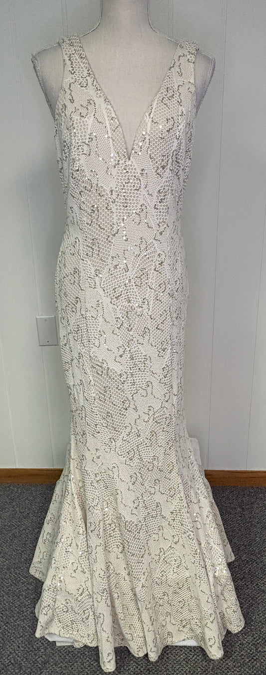 Formal Dress 'Fish Scale' Print