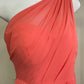 Formal One Shoulder Mesh Strap Dress