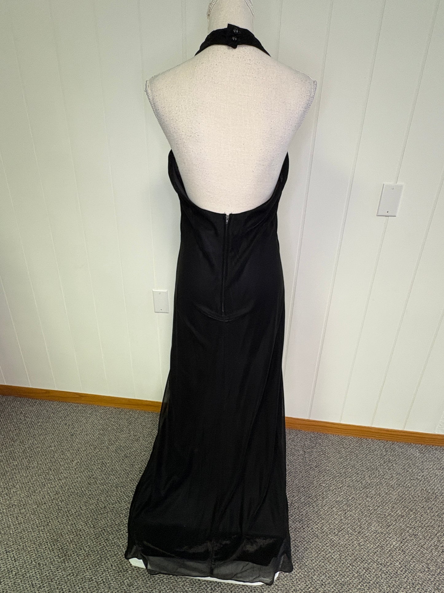 Formal Dress Sparkly Halter with Rhinestones